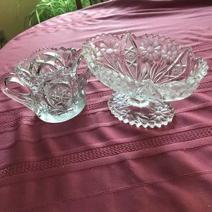 Bundle 2pc   Sugar  Bowl+ Small Pedestal Candy Bowl